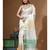 Off-white mal chanderi with applique work saree with blouse piece