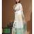 Off-white mal chanderi with applique work saree with blouse piece