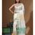 Off-white mal chanderi with applique work saree with blouse piece