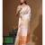 Off-white mal chanderi with applique work saree with blouse piece