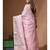 Pink mal chanderi with applique work saree with blouse piece