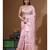 Pink mal chanderi with applique work saree with blouse piece