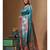 Multicolour semi - tussar with digital print saree with blouse piece