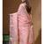 Peach mal chanderi with applique work saree with blouse piece