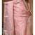 Peach mal chanderi with applique work saree with blouse piece