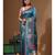 Multicolour semi - tussar with digital print saree with blouse piece