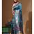 Multicolour semi - tussar with digital print saree with blouse piece