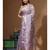 Lavendar mal chanderi with applique work saree with blouse piece