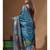 Multicolour semi - tussar with digital print saree with blouse piece