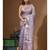 Lavendar mal chanderi with applique work saree with blouse piece
