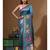 Multicolour semi - tussar with digital print saree with blouse piece