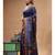 Multicolour semi - tussar with digital print saree with blouse piece