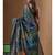 Multicolour semi - tussar with digital print saree with blouse piece