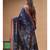 Multicolour semi - tussar with digital print saree with blouse piece