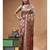 Multicolour semi - tussar with digital print saree with blouse piece