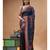 Multicolour semi - tussar with digital print saree with blouse piece