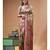 Multicolour semi - tussar with digital print saree with blouse piece