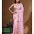 Pink mal chanderi with chicken kari saree with blouse piece