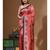 Multicolour semi - tussar with digital print saree with blouse piece