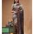Multicolour semi - tussar with digital print saree with blouse piece