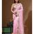 Pink mal chanderi with chicken kari saree with blouse piece