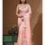 Peach mal chanderi with chicken kari saree with blouse piece