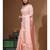 Peach mal chanderi with chicken kari saree with blouse piece