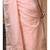 Peach mal chanderi with chicken kari saree with blouse piece