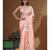 Peach mal chanderi with chicken kari saree with blouse piece