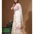 Off-white pure linen with kantha work saree with blouse piece