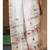 Off-white silk linen with kantha work saree with blouse piece