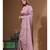 Lavendar pure linen with kantha work saree with blouse piece