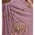 Lavendar pure linen with kantha work saree with blouse piece