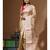 Beige pure tissue with kantha work saree with blouse piece