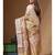 Beige pure tissue with kantha work saree with blouse piece