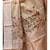 Beige pure tissue with kantha work saree with blouse piece