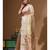 Beige pure tissue with kantha work saree with blouse piece