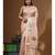 Peach kota tissue with kantha work saree with blouse piece