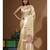 Yellow kota tissue with kantha work saree with blouse piece