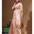 Peach kota tissue with kantha work saree with blouse piece