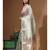 Green kota tissue with kantha work saree with blouse piece