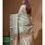 Green kota tissue with kantha work saree with blouse piece