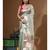 Green kota tissue with kantha work saree with blouse piece