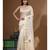 Beige kota tissue with kantha work saree with blouse piece