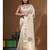 Beige kota tissue with kantha work saree with blouse piece