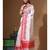White supernet with computer embroidery saree with blouse piece