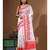 White supernet with computer embroidery saree with blouse piece