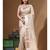 Beige tissue with computer embroidery saree with blouse piece