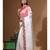 Off-white pure organza with sequence lace saree with stiched blouse