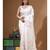 Off-white viscose organza with hand work saree with blouse piece